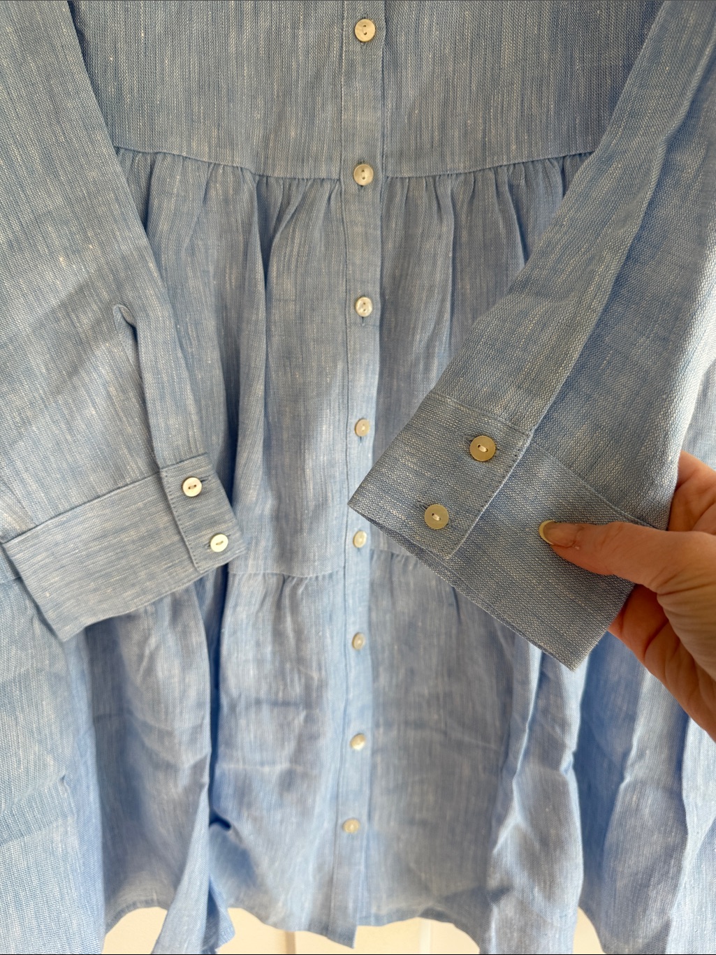 Alice Walk Linen Ruffle Dress Nwt — image 3 of 5